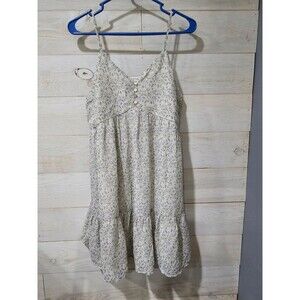 Wishlist light gray/white sundress Sz L adjustable straps